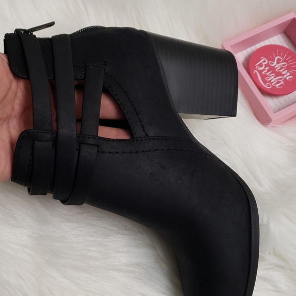 Ankle boot black matte thick heel size 8 - Picture 9 of 10